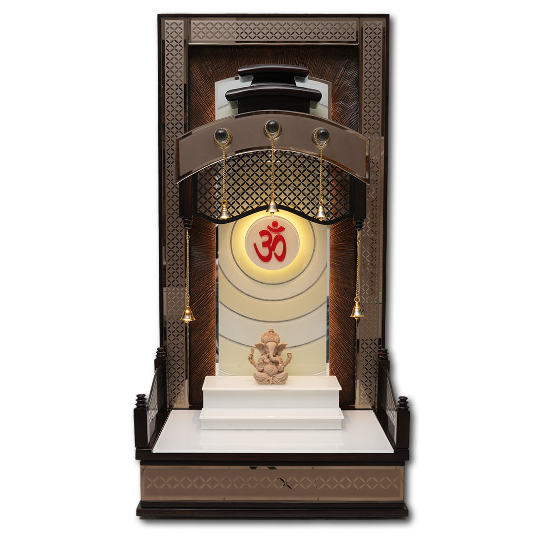 "Golden Garuda"Pooja Mandir(Single Drawer)