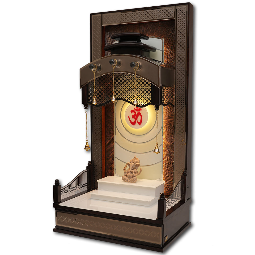 "Golden Garuda"Pooja Mandir(Single Drawer)