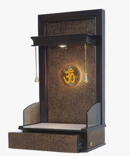 "The Classic"Pooja Mandir(Single Drawer)