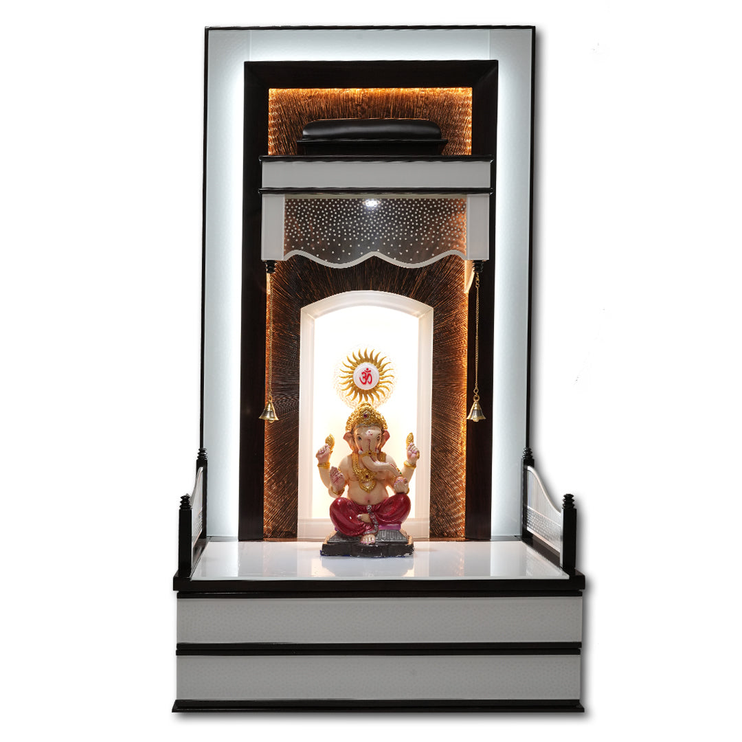 "Airavata"Pooja Mandir(Double Drawer)