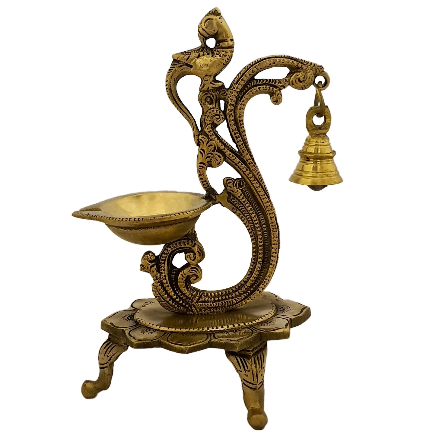 Brass Parrot Lamp with Bell(1pc)