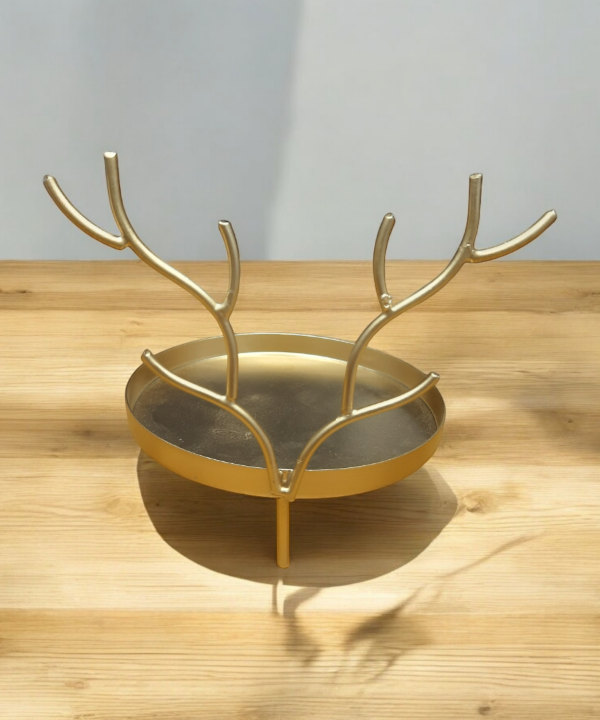 Golden Deer Shape Delicate Metallic Tealight Candle Holder