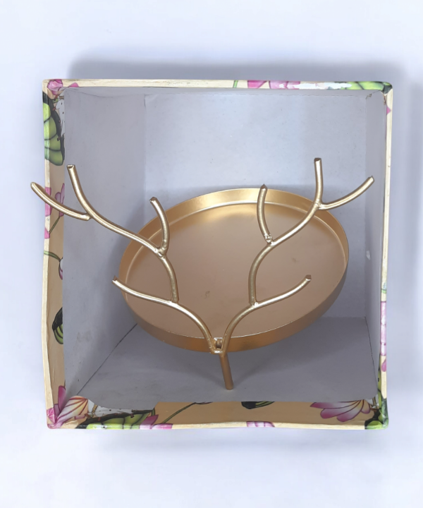 Golden Deer Shape Delicate Metallic Tealight Candle Holder
