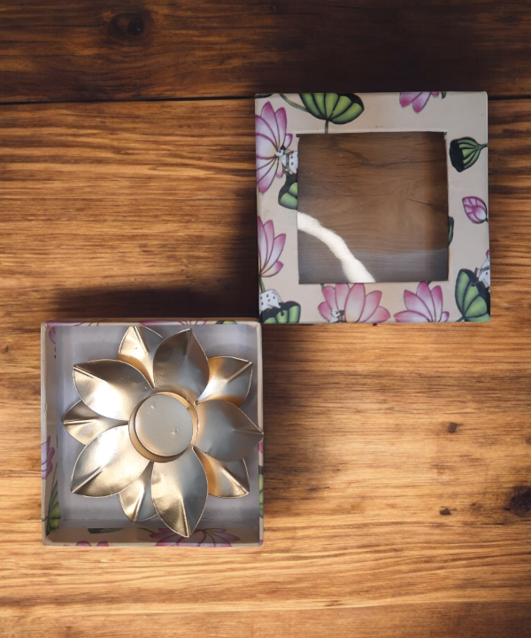 Lotus Candle Holder, Spiritual Offering, Lotus Tealight Holder, Meditation, Ambiance, Bohemian Decor, Copper Lotus Candle Holder