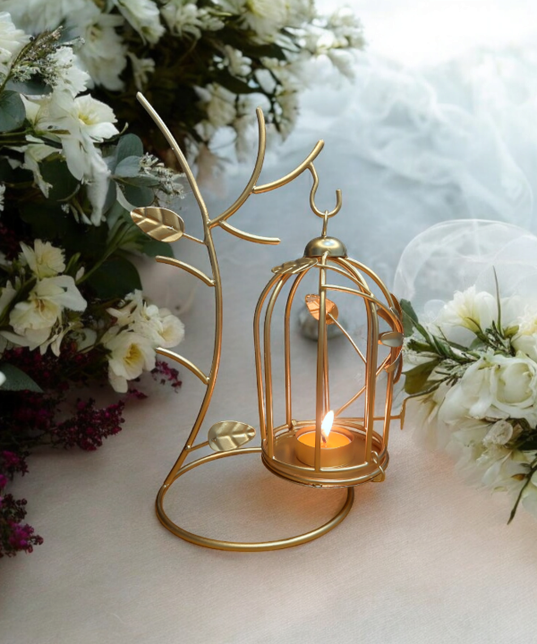 Metal Tealight Hanging Birdcage Lantern, Vintage Decorative Centerpieces