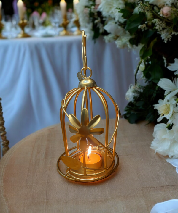 Metal Tealight Hanging Birdcage Lantern, Vintage Decorative Centerpieces