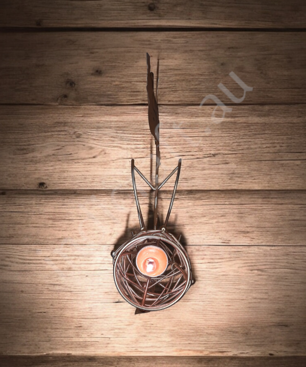 Bird On Branch Metal Tealight Holder
