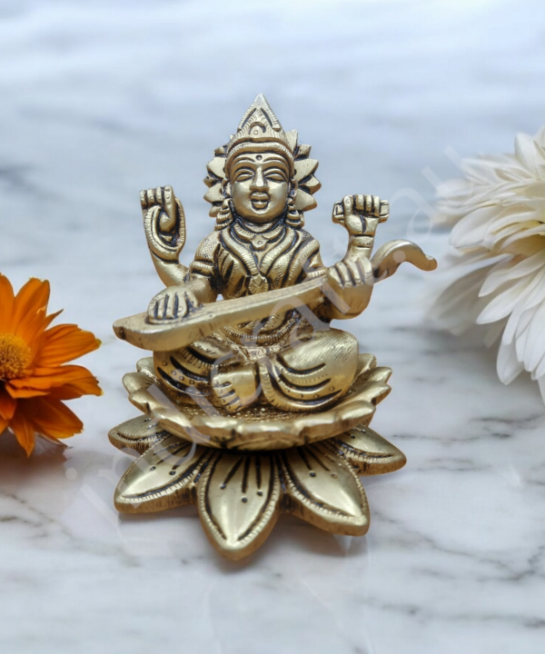 Saraswatiji Brass Statue