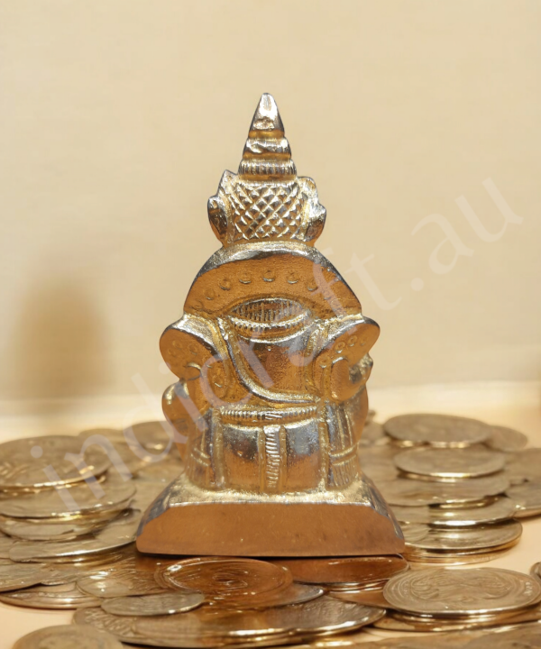Brass Kuber Idol Statue for Home Temple, Wealth & Prosperity Deity