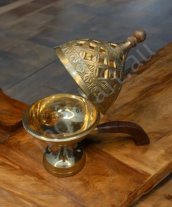 Brass Loban Burner, Traditional Dhoop Dani for Home , Temple Use