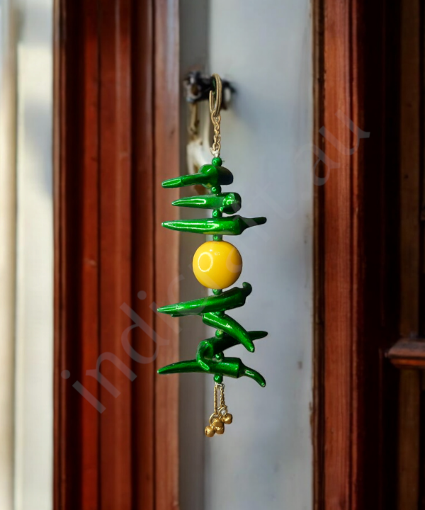 Nimbu Mirchi Wall Hanging, Nazar Battu for Home & Shop Protection