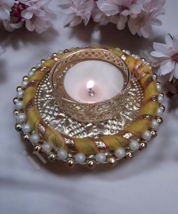 2pc Multicolor Handcrafted Decorative Tealight Candle Holder