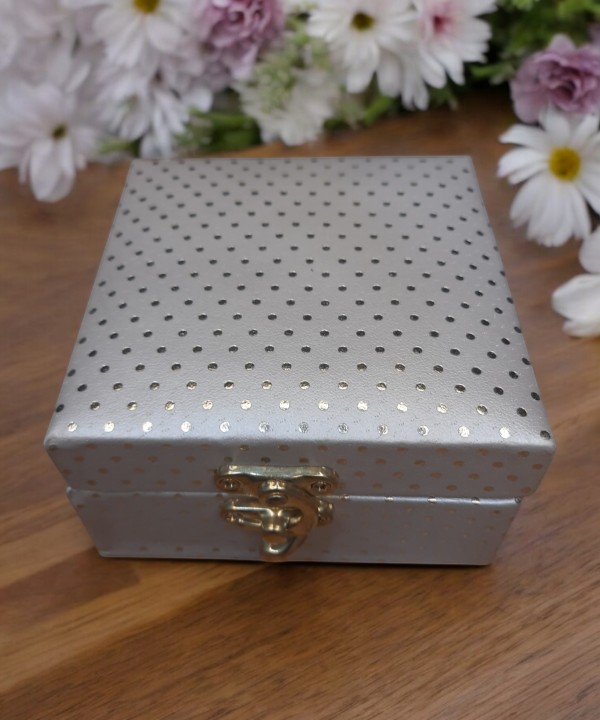 Handcrafted Lotus Tealight Candle Holder with Shubh Labh Pearl Hanging in a Box