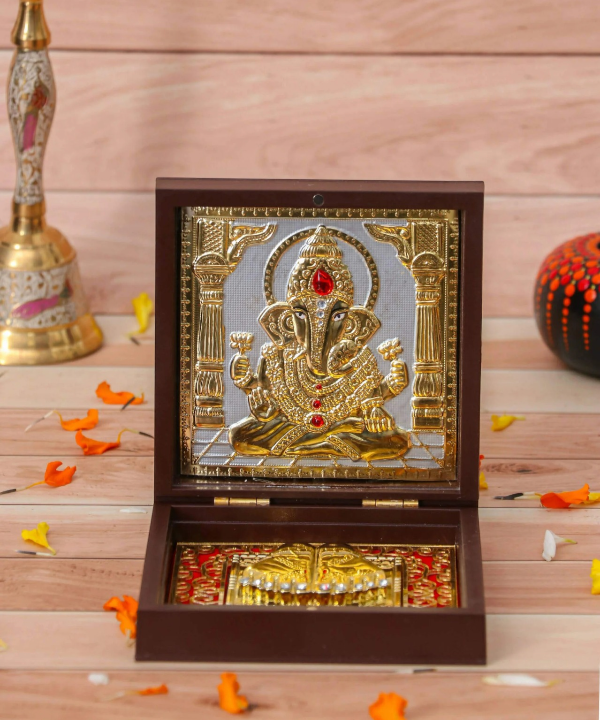 Ganesha/Ganpati ji Charan Paduka in a box