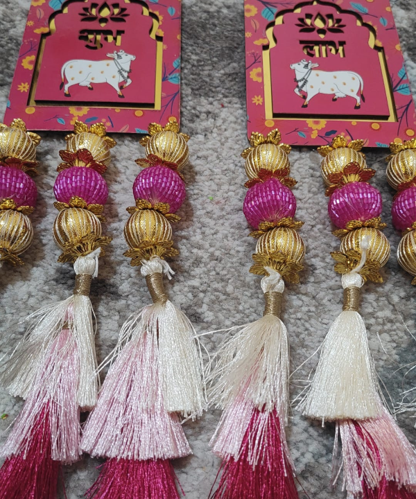 Shubh Labh Hanging Door/Wall Decor with Cow Design