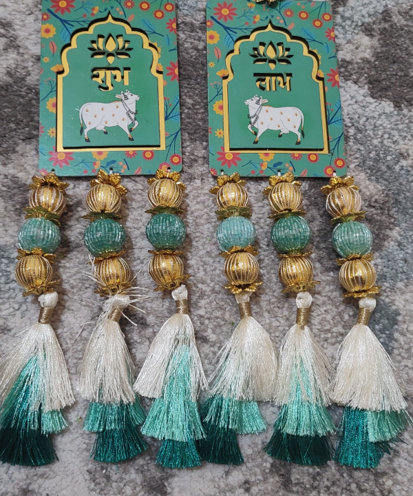 Shubh Labh Hanging Door/Wall Decor with Cow Design