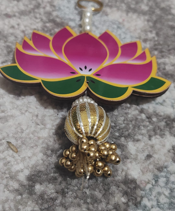 Lotus Hanging Décor with Pearls & Beads