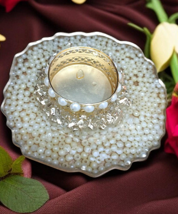 Acrylic Pearl Tealight Holder