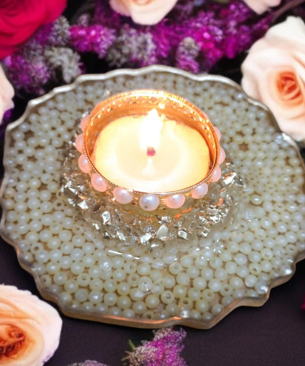 Acrylic Pearl Tealight Holder