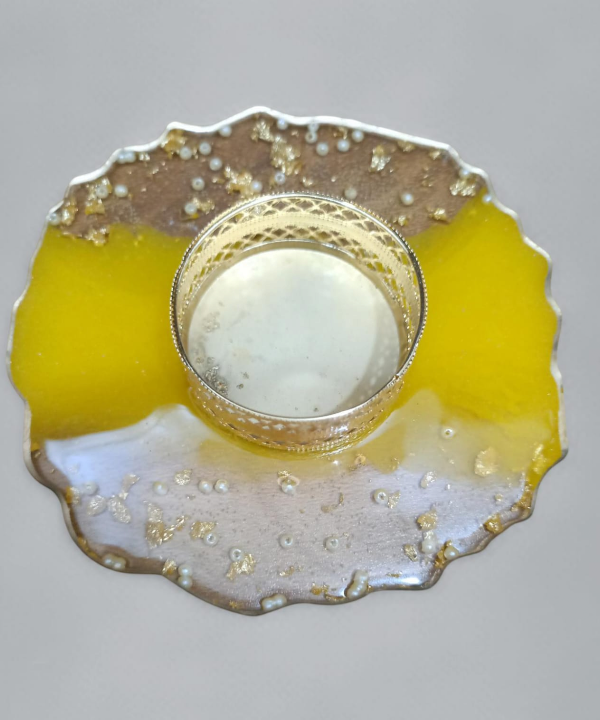 Golden Glow Acrylic Tealight Holder