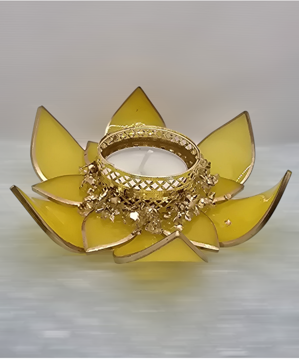 Golden Yellow Acrylic Tealight Holder