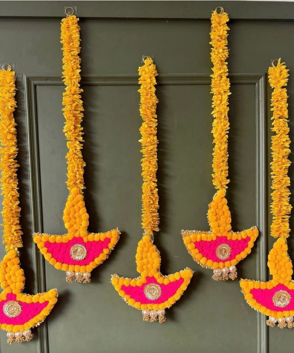 1Pair Handmade Diya Wall Hanging Diwali Decoration