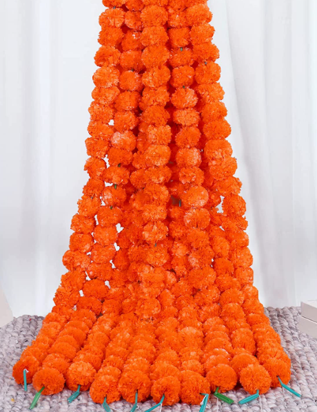 Orange Marigold Flower Decoration String (Set Of 5 pc)