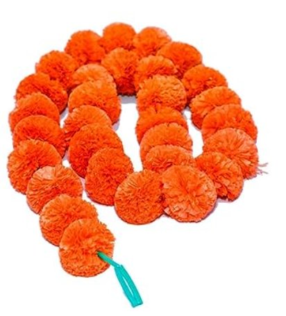 Orange Marigold Flower Decoration String (Set Of 5 pc)