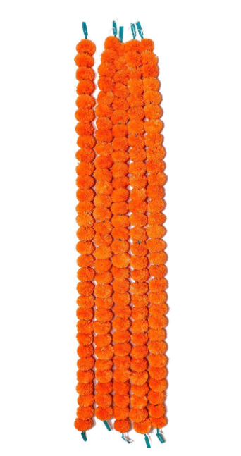 Orange Marigold Flower Decoration String (Set Of 5 pc)