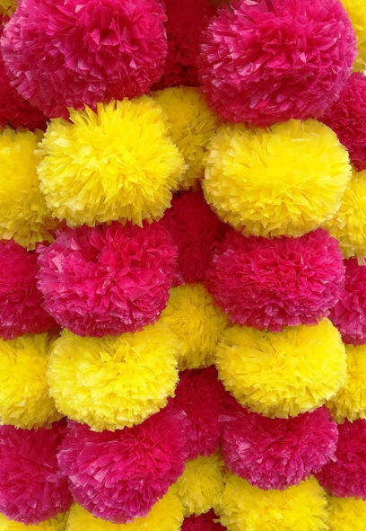 Yellow & Red Marigold Flower Decoration String(Set of 5 pc)