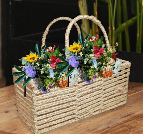 Jute Rectangle Basket