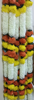 Multicolor Mogra Marigold Flower Decoration String(Set Of 2 pc)
