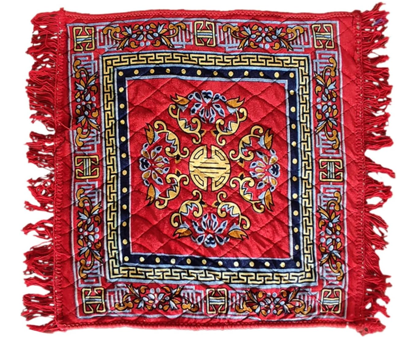 Red Pooja Aasan, Mat 24 X 24 (in inch)