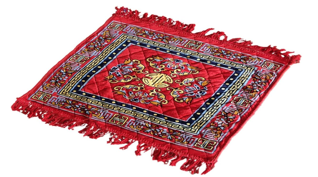 Red Pooja Aasan, Mat 24 X 24 (in inch)