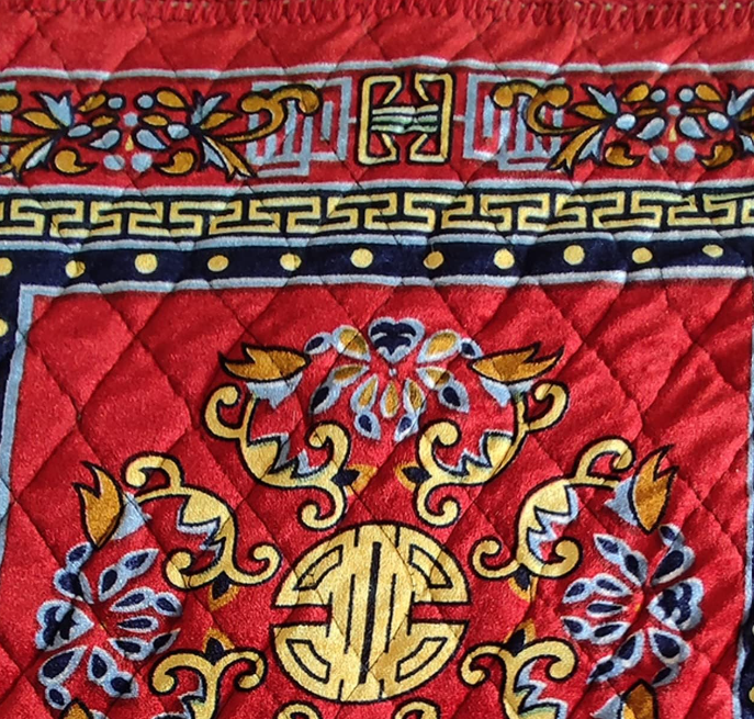 Red Pooja Aasan, Mat 24 X 24 (in inch)
