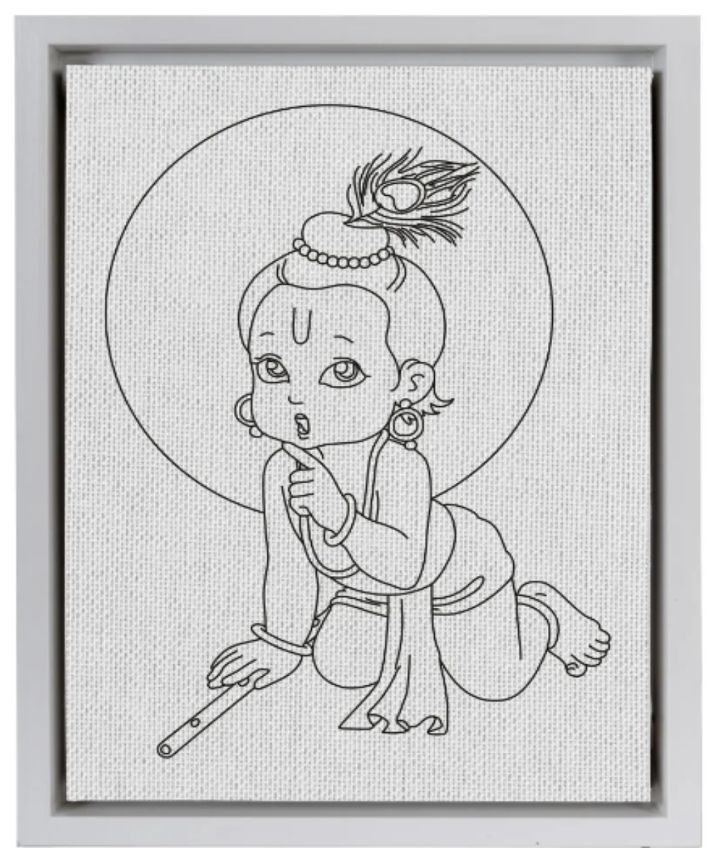 Krishna DIY Canvas Base for Painting