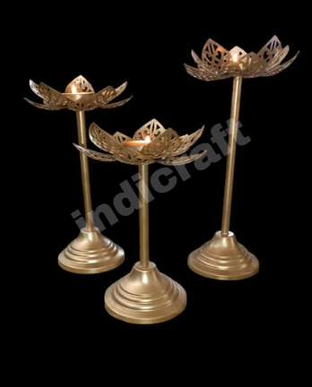 Lotus Tealight Candle Stand (set of 3pc)