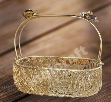 Metal Mesh Oval Shape Gift Basket