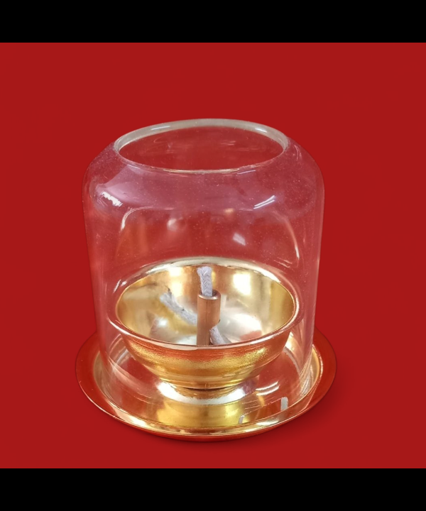 Pooja Deep – Diya with Glass Cover