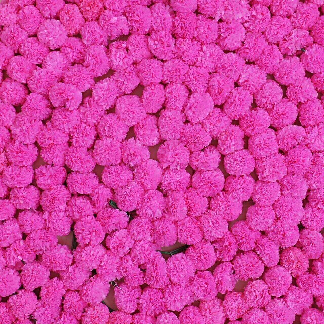 Pink Marigold Flower Decoration String (Set Of 5 Pc)
