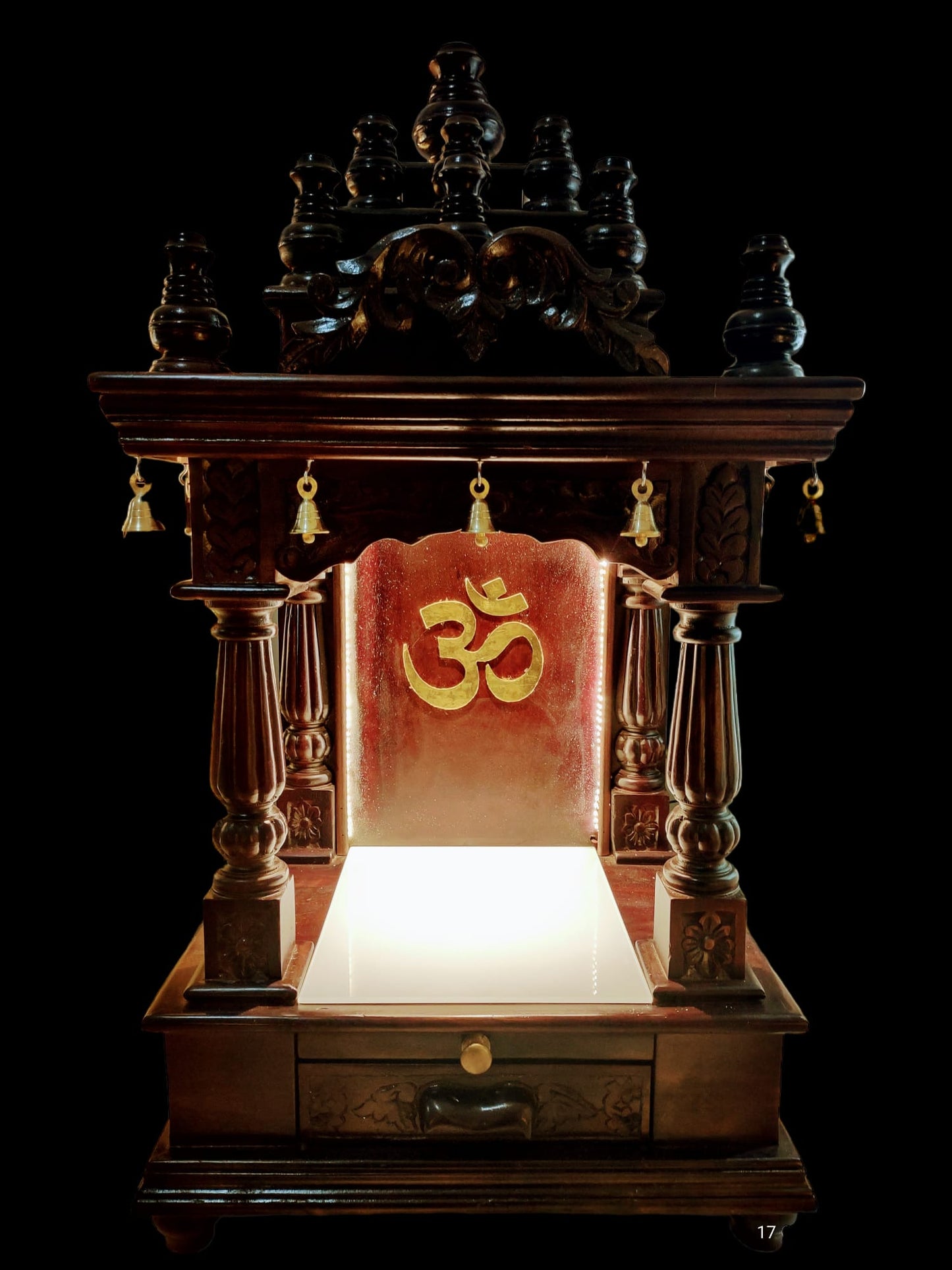 "The Traditional"Pooja Mandir(Single Drawer)