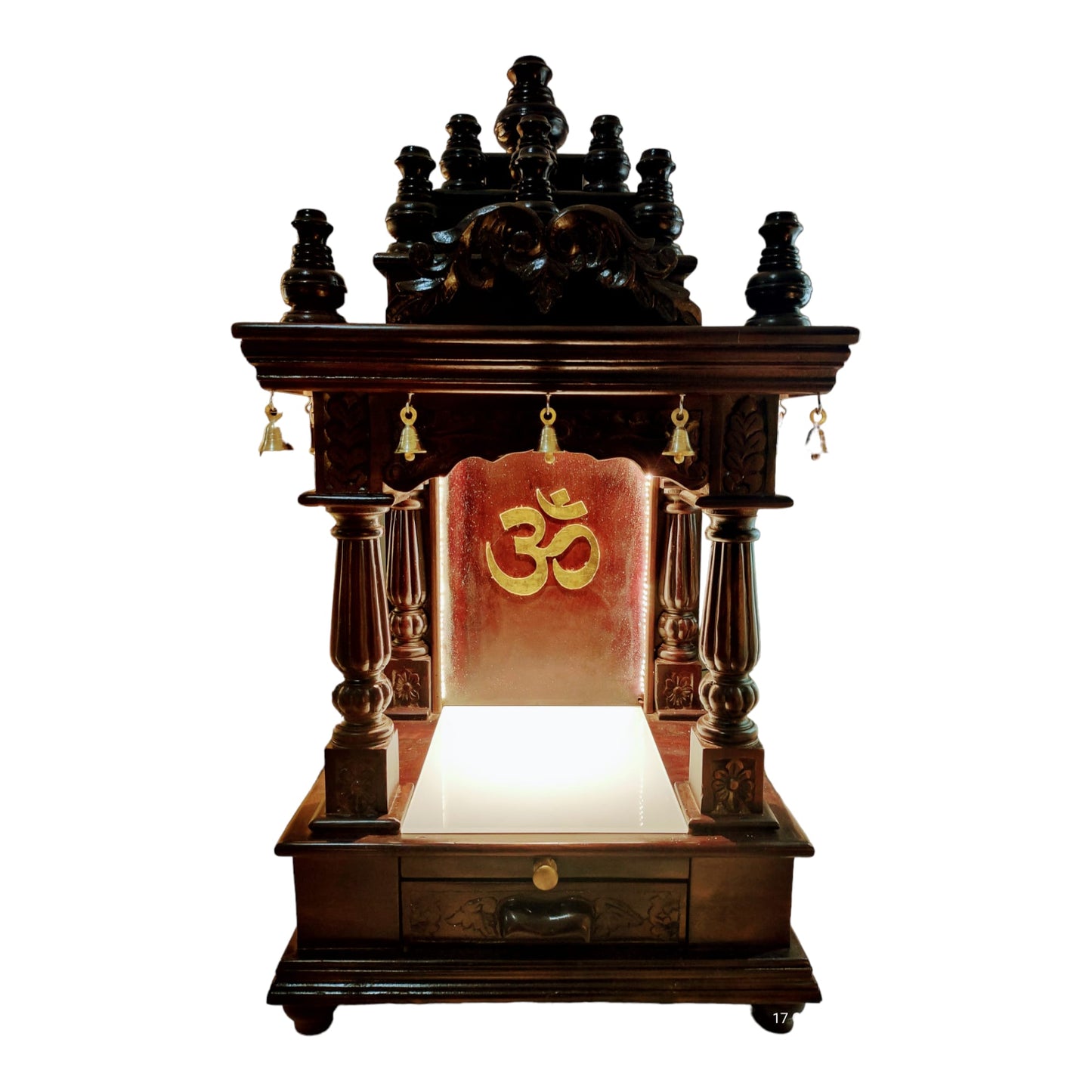 "The Traditional"Pooja Mandir(Single Drawer)