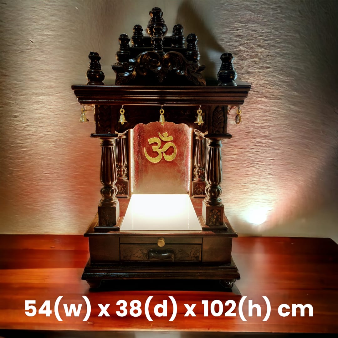 "The Traditional"Pooja Mandir(Single Drawer)