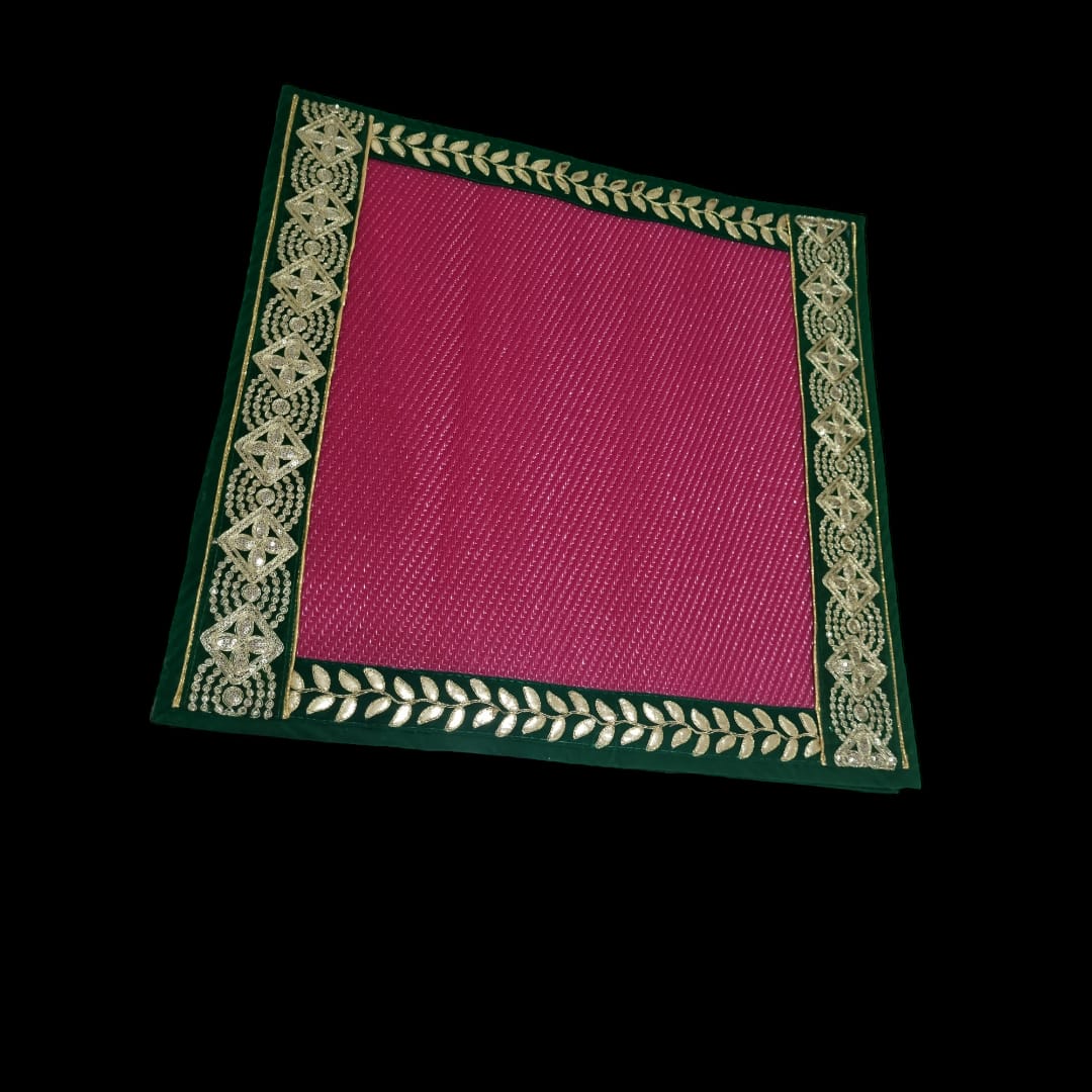 Dark Pink Nylon Handmade Mat