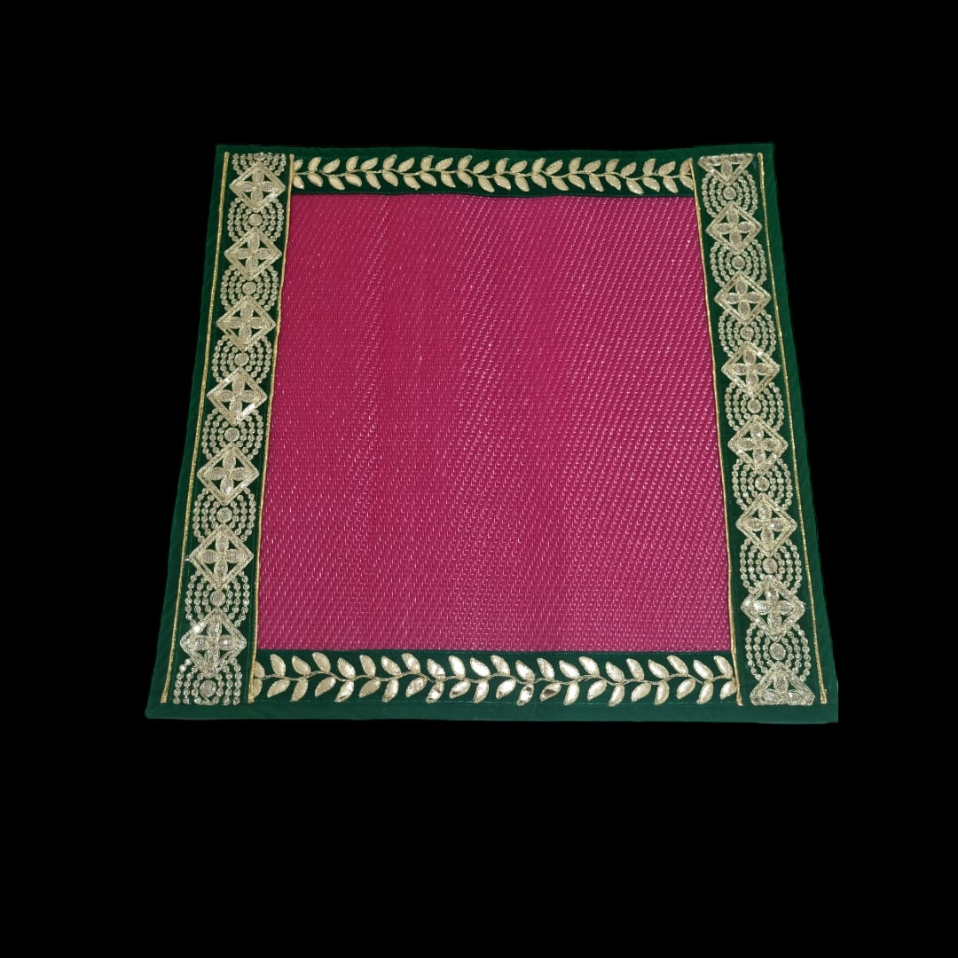 Dark Pink Nylon Handmade Mat