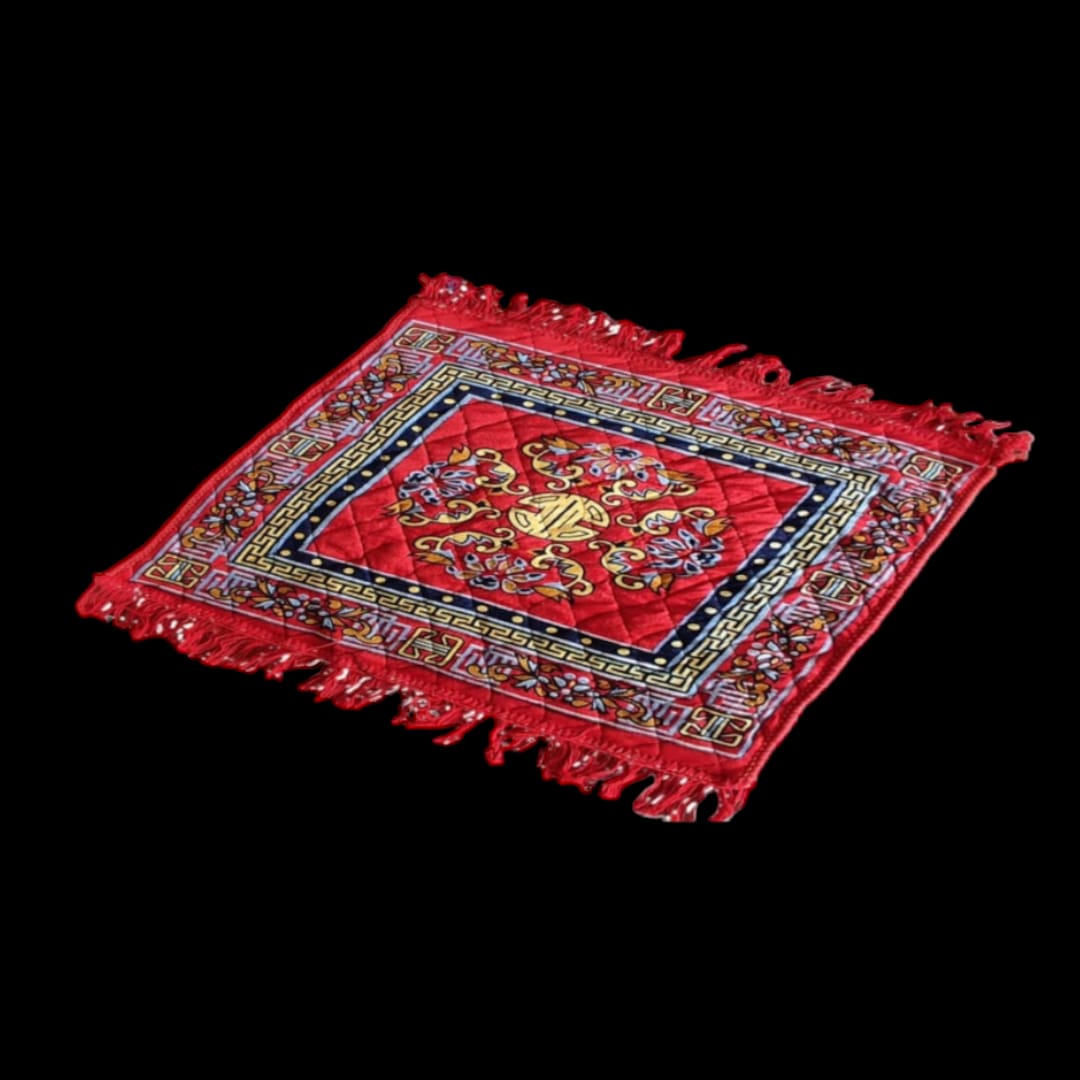 Red Pooja Aasan, Mat 24 X 24 (in inch)