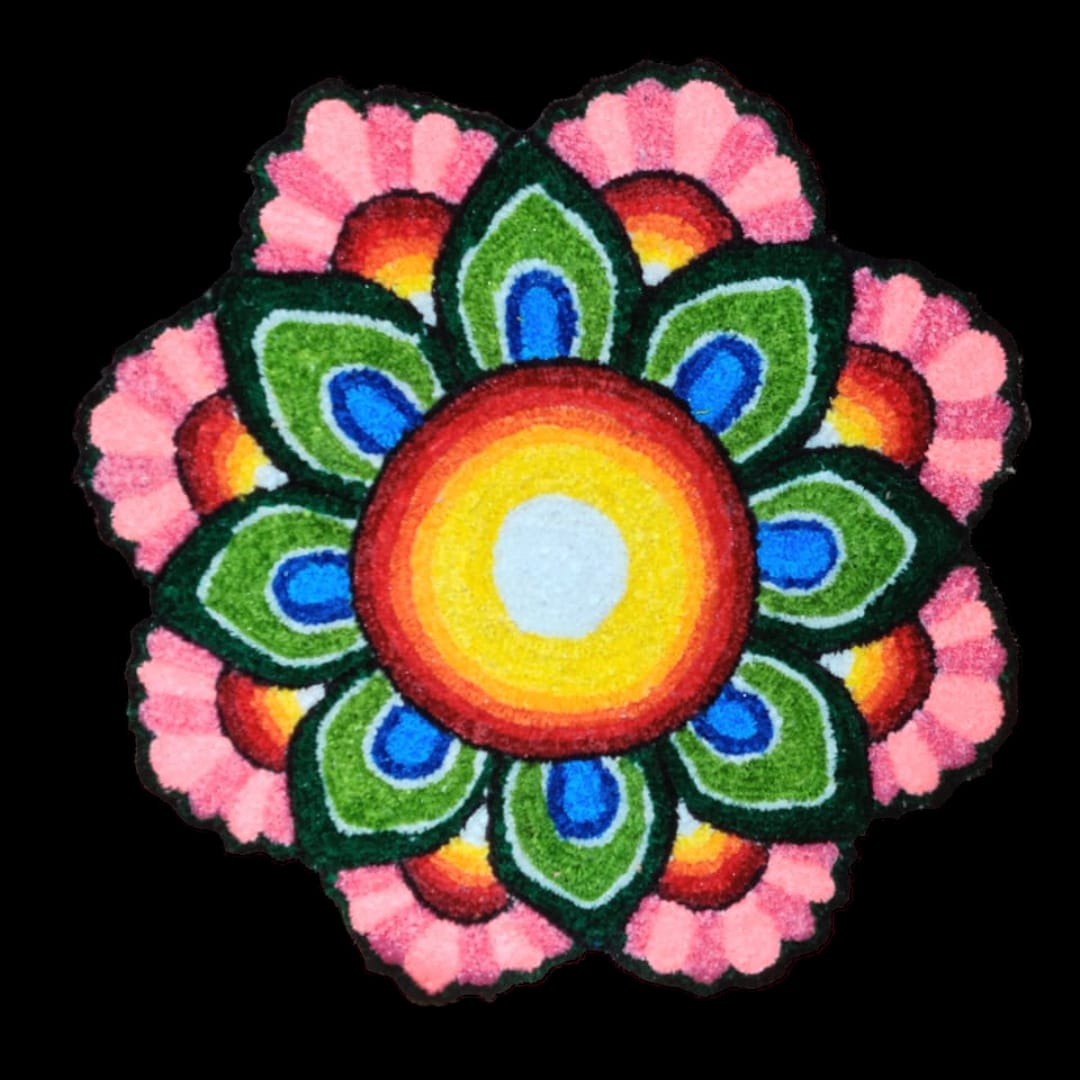 Round Rangoli Mat 3ft
