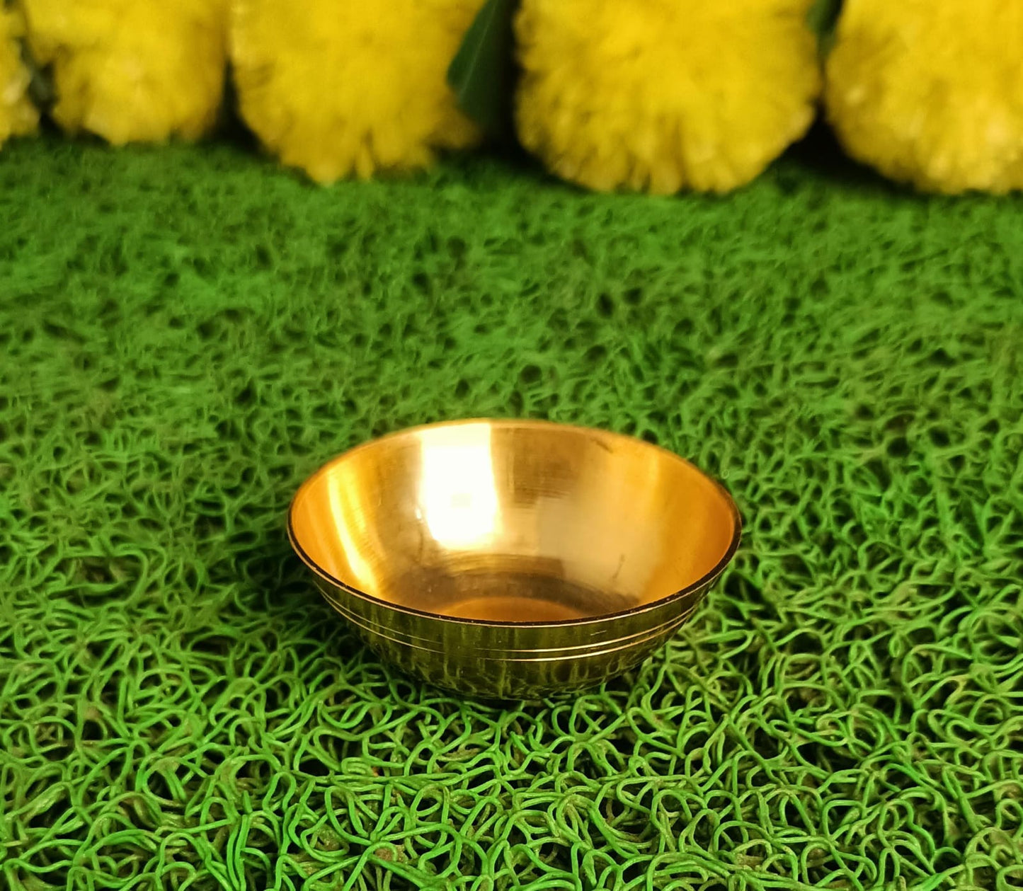 Golden Finish Ganesha Pooja Thali Set