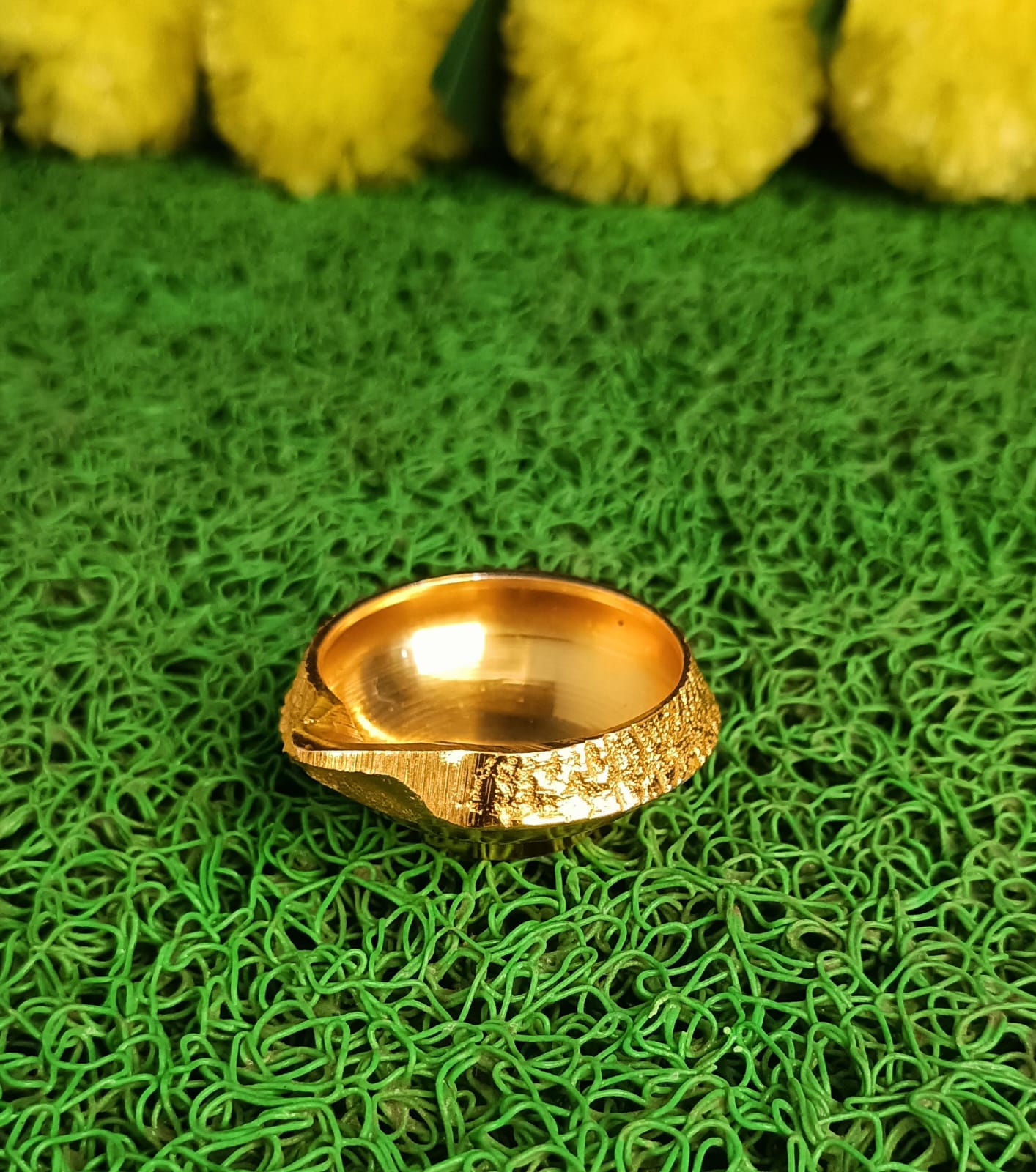Golden Finish Ganesha Pooja Thali Set