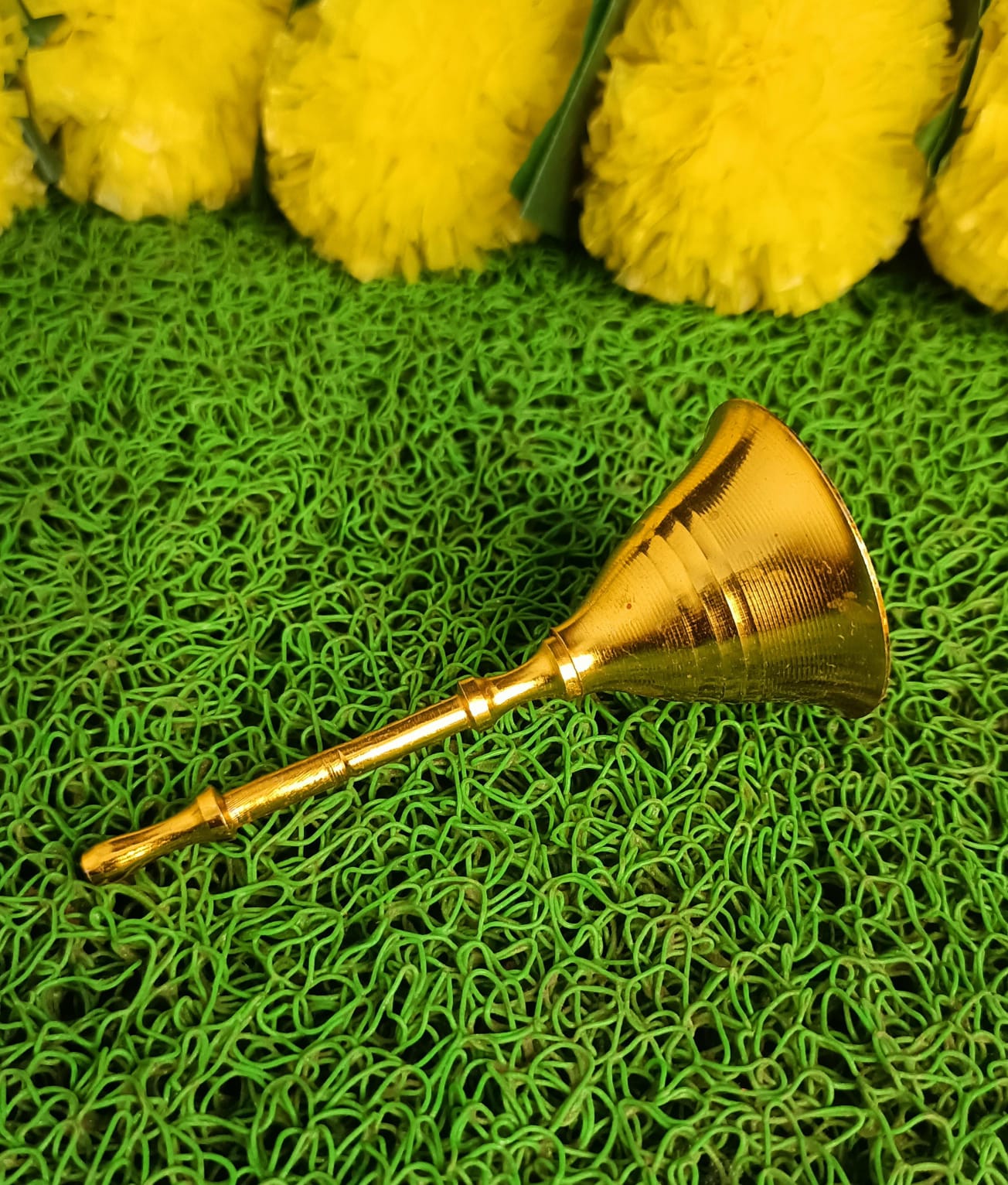 Golden Finish Ganesha Pooja Thali Set